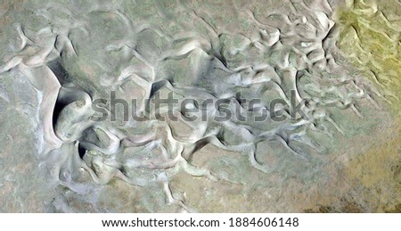 petrified gulls, United States, abstract photography of relief drawings in  fields in the U.S.A. from the air, Genre: Abstract Naturalism, from the abstract to the figurative,  