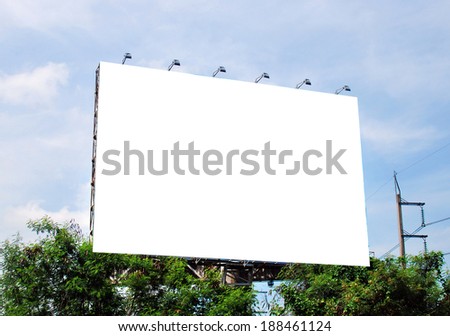 Blank billboard ready for new advertisement 
