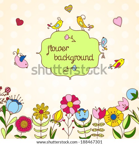Set of hand-draw vector flowers