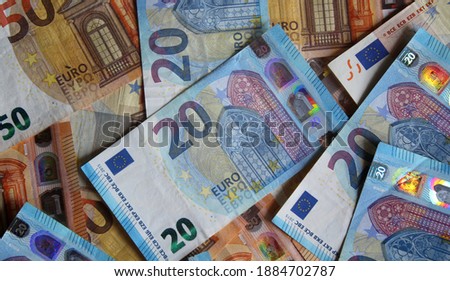 Banknotes of 20 and 50 Euros - wealth