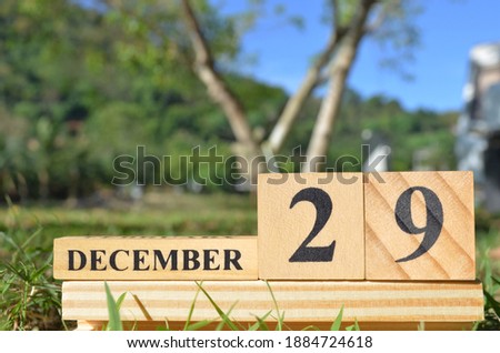 December 29, Cover natural background for your business.