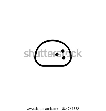 Isolated dough icon vector outline black color.