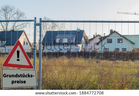 Sign Land Prices german "Grundstueckspreise"