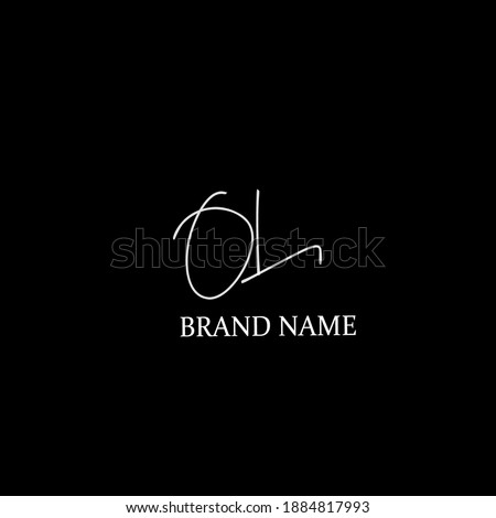Initial OL beauty monogram and elegant logo design
