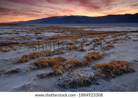 The scenery in the death valley