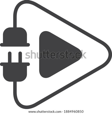 Electric play icon, vector line illustration	
 Royalty-Free Stock Photo #1884960850