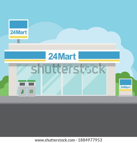 Convenience store in the city Royalty-Free Stock Photo #1884977953