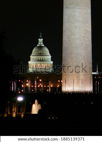 Capitol and Washington monument in Washington DC
