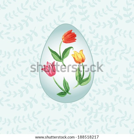 Easter card with egg.  Vector illustration for greeting cards, invitations, and other printing and web projects.