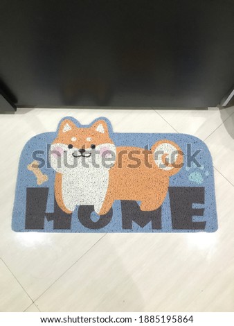 Welcome home with dog picture