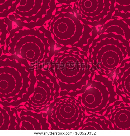 Dark Simple Rose Stylized Seamless Pattern with Abstract Simple Rose Silhouette. Vector Stylish Texture