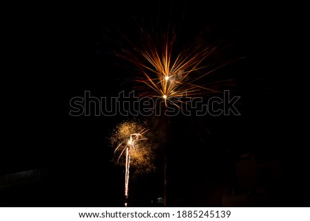 Fireworks on black background in Philippines