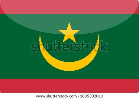 Mauritania 3D Flag Vector - Editable flags