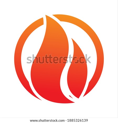 Fire Logo vector icon illustration design template - Vector