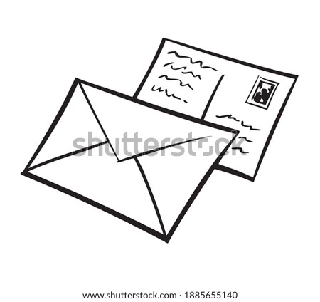 message envelope isolated vector clip-art Vector element