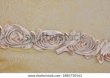 decorative roses from fabric, texture, background