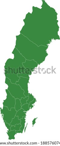 vector illustration of Sweden map