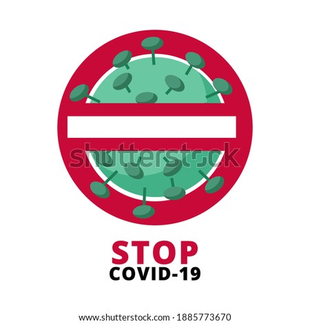 Stop corona virus covid 19 vector design