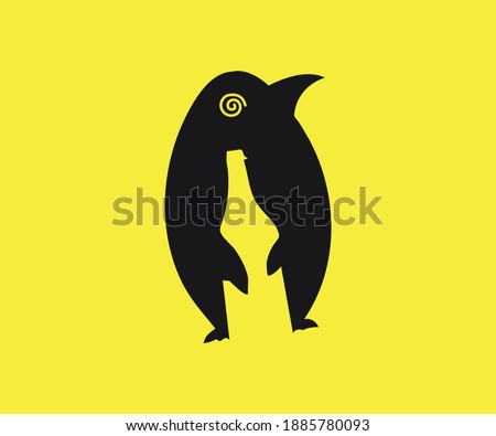 IT is a penguin-chilled beer logo design