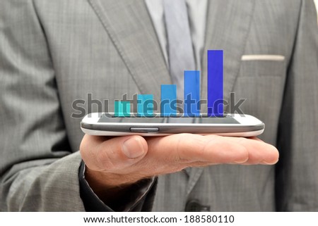businessman with a graphics tablet