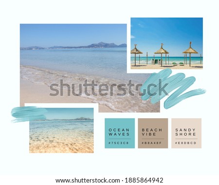 Photo collage of mallorca beach pictures