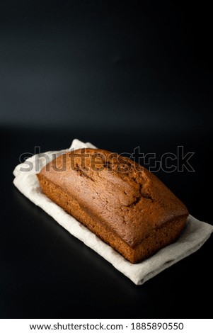Loaf Cake Styling on Black Background