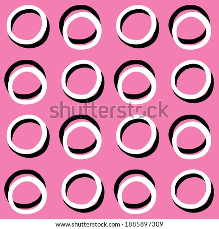 Vector seamless texture background pattern. Hand drawn, pink, white and black colors.