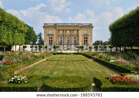 France, the Grand Trianon in the parc of Versailles Palace Royalty-Free Stock Photo #188593781