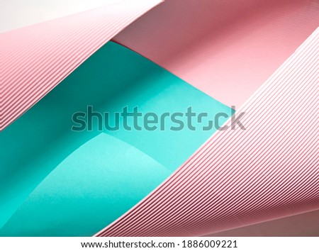 Abstract color paper in geometric shapes