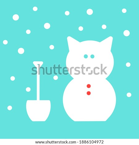 This illustration was drawn with the image of snowman.