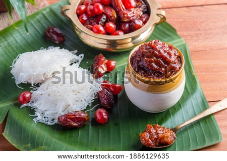 Cherry and Dates pickle, Kerala Style