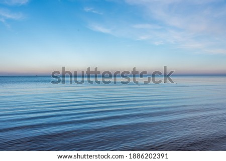 Baltic Sea Coast in Winter in Latvia on Clear Day Royalty-Free Stock Photo #1886202391