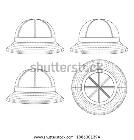 BUCKET-HAT-TEMPLATE Stock Vector Images - Avopix.com