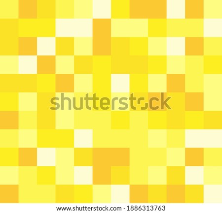 Yellow mosaic seamless pattern.    Abstract geometric background. Tiles texture. Pixel. Vector.