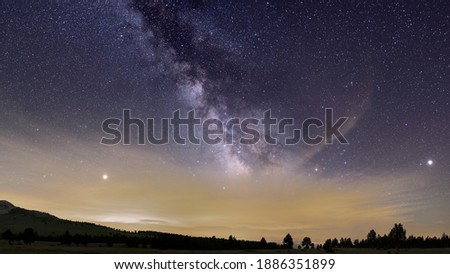 Milky Way in the mountain Starry night Port del Comte