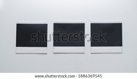Collection of blank photo frames with shadow effects on white background. Set of photos (frame) for your picture. Photo frame on a white background Royalty-Free Stock Photo #1886369545