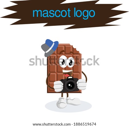 Chocolate bar graphic vector Illustration with camera poses. Perfect for card, poster, banner, T-shirt, etc.
