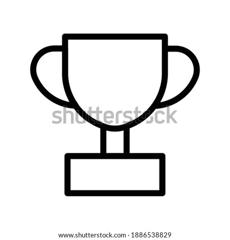 Trophy line icon, award. Linear style sign for mobile concept and web design. cup symbol illustration. simple design editable. Design template vector
