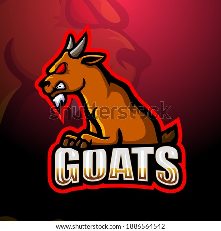 Goat mascot esport logo design