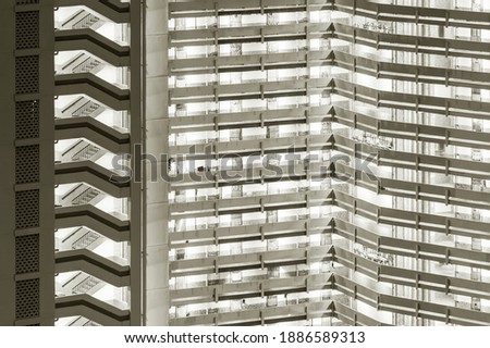 Exterior of modern architecture. Building abstract background pattern