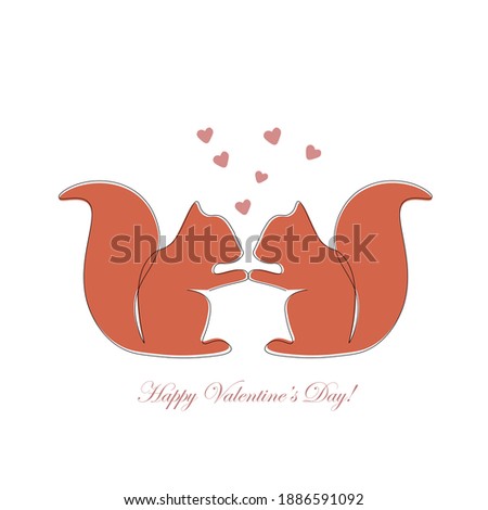 Valentines day card with hearts, love background vector illustration
