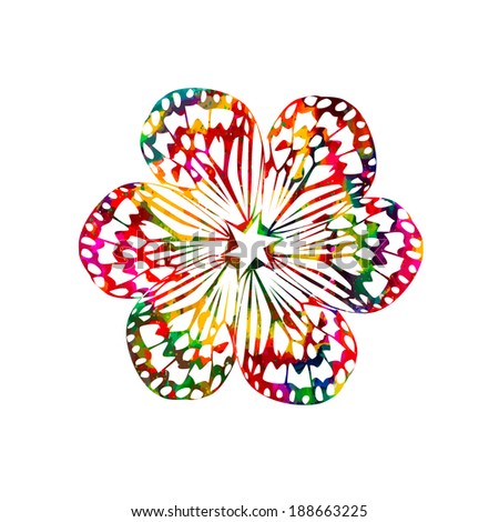 colored magical flower . Vector 