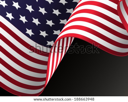 American flag - vector illustration