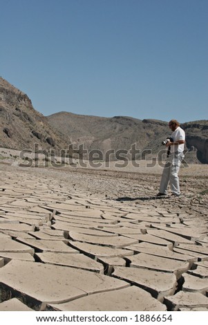Photographer on the desert