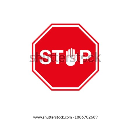 Stop Traffic Sign Symbol Vector Illustration