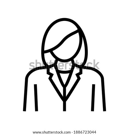 teacher woman line icon vector. teacher woman sign. isolated contour symbol black illustration
