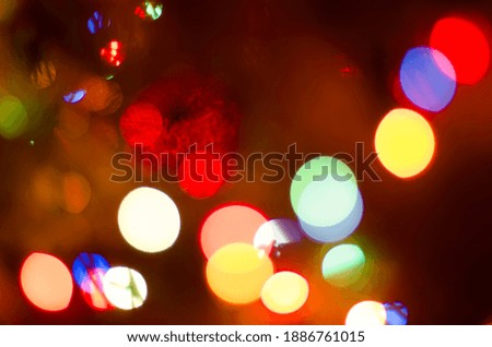 abstract christmas background of blurred garland lights