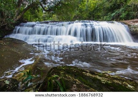 Beautiful waterfall in Phu-Kra-Dueng national park  Loei province, ThaiLand.