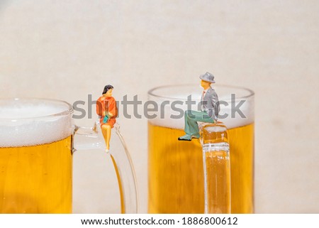 a picture of a beer drinker during date