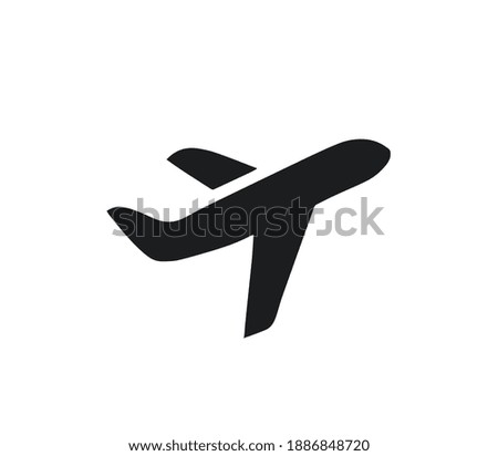 Airplane Icon Flat Vector Illustration